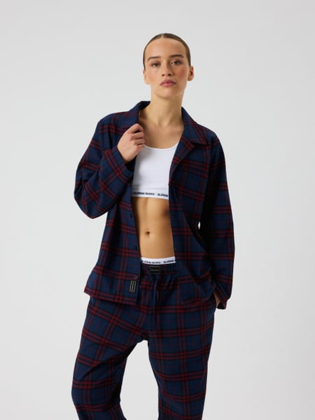 Björn Borg Core Flannel Pyjama Shirt Marineblå, XS