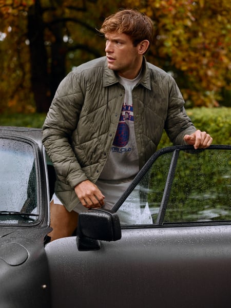 Björn Borg Centre Quilted Overshirt Grøn, XL