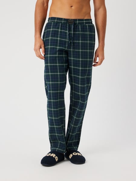 Björn Borg Core Flannel Pyjama Pants Grøn, XS