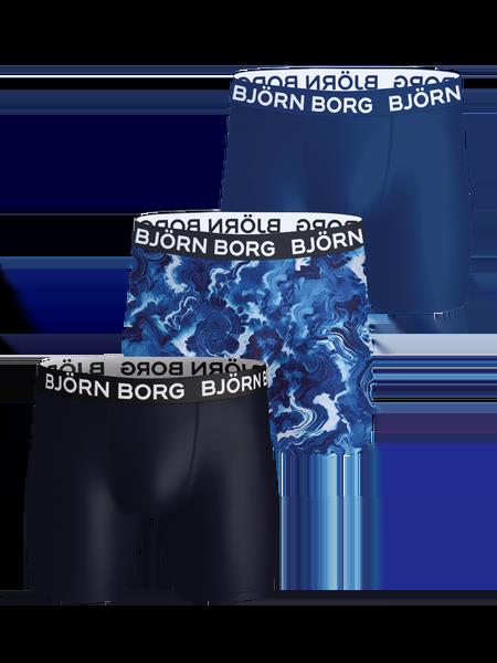 Björn Borg Sports Microfiber Boxers 3-pack Blå, S