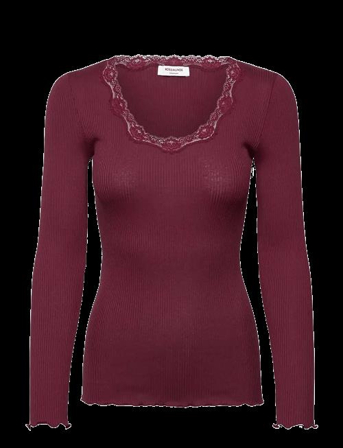 Rosemunde | Rwbabette Silk Ls U-Neck Lace T-Shi | XL
