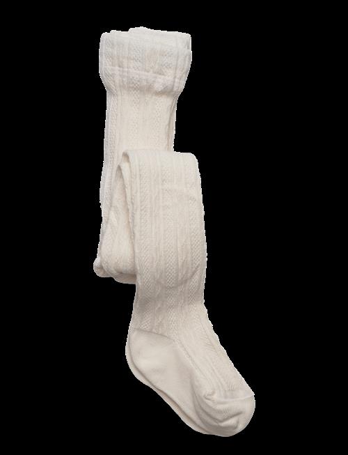 Geggamoja | Cable Knitted Stockings Offwhite | 74-80