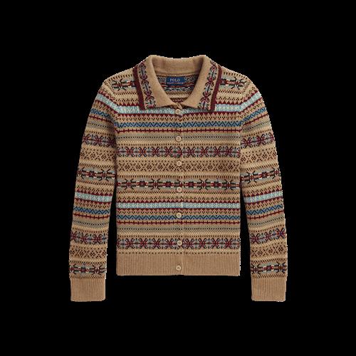 Ralph Lauren Cardigan Warm Brown Heather Multi  Warm Brown Heather Multi L  Brun  L  Piger