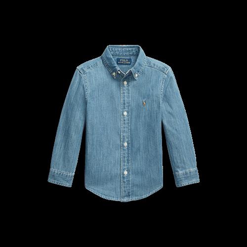 Ralph Lauren Langærmet Denim-polo Dark Blue  Dark Blue 10-12 Y  Blå  10-12 år  Drenge