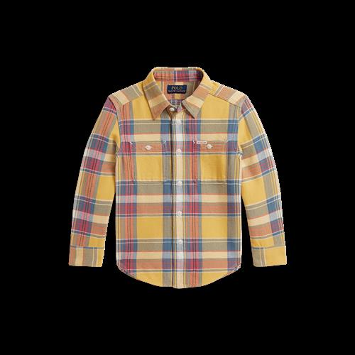 Ralph Lauren Polo Med Lange Ærmer Dusty Blue Red Multi  Dusty Blue Red Multi 6 Y  Rød  6 år  Drenge