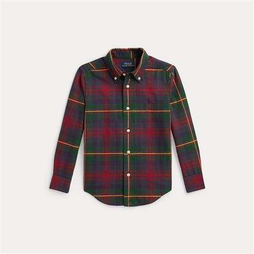 Ralph Lauren Polo Med Lange Ærmer Green Red Multi  Green Red Multi S  Rød  8 år  Drenge