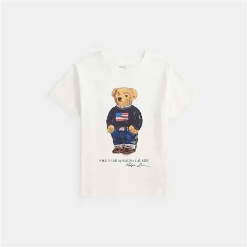 Ralph Lauren Knit  T-Shirt White Core Bear 	 8-10 Y  Hvid  8-10 år  Drenge