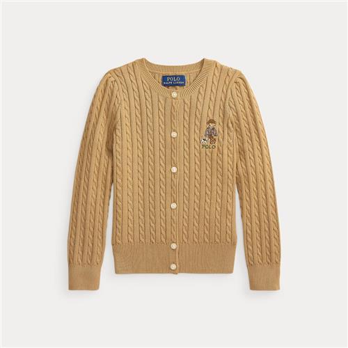 Ralph Lauren Mini Cable Bear Sweater Cardigan Berkshire Tan 6 Y  Brun  6 år  Piger