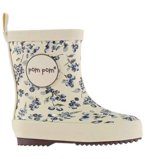 Pom Pom Gummistøvler - Bliss - Fog Blueberry AOP