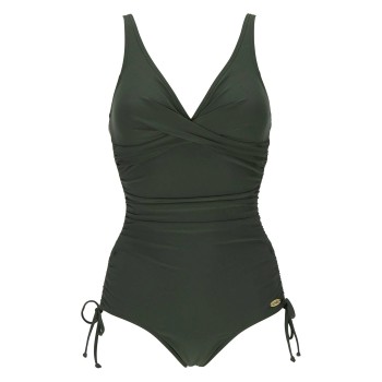 Damella Luna Padded Swimsuit Mørkgrøn  36 Dame