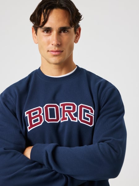 Björn Borg Borg Classic Print Sweatshirt Marineblå, S