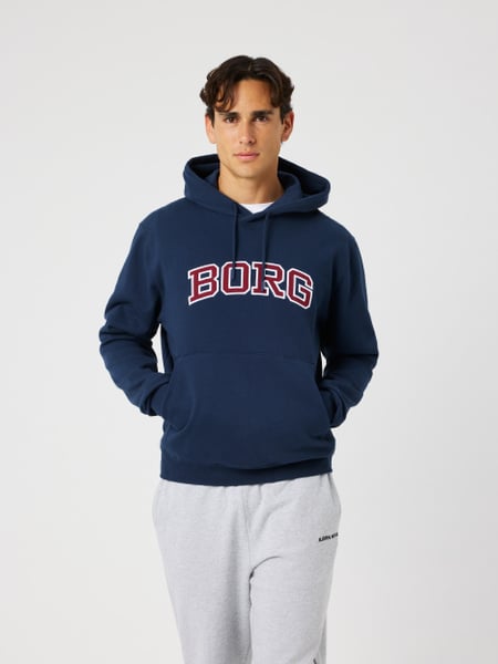 Björn Borg Borg Classic Print Hoodie Marineblå, M