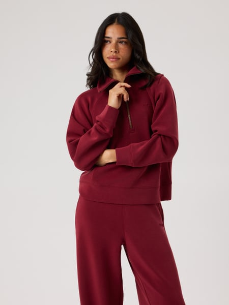 Björn Borg Studio Soft Halfzip Sweatshirt Rød, S
