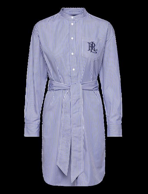 Lauren Ralph Lauren | Striped Belted Broadcloth Shirtdress | 42
