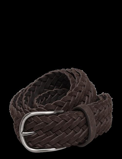 Anderson's | Suede Woven Belt Dark Brown - 3,5 | 90