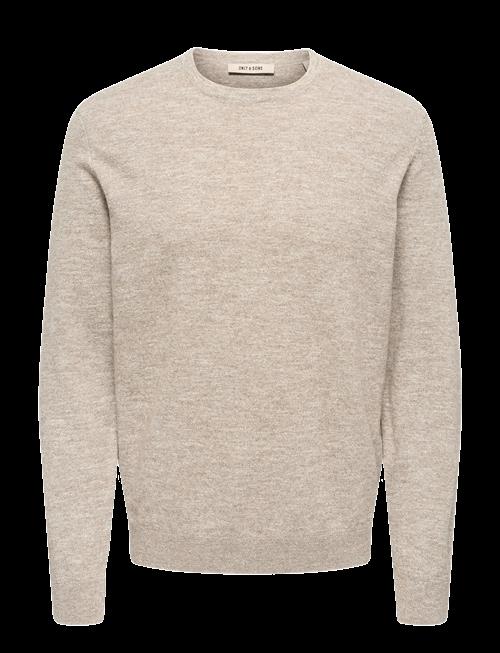 ONLY & SONS | Onstim Reg Ls Linen Crew Knit Noos | XL