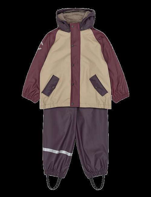 mikk-line | Pu Rain Set + Fleece/Susp. 104 | 128