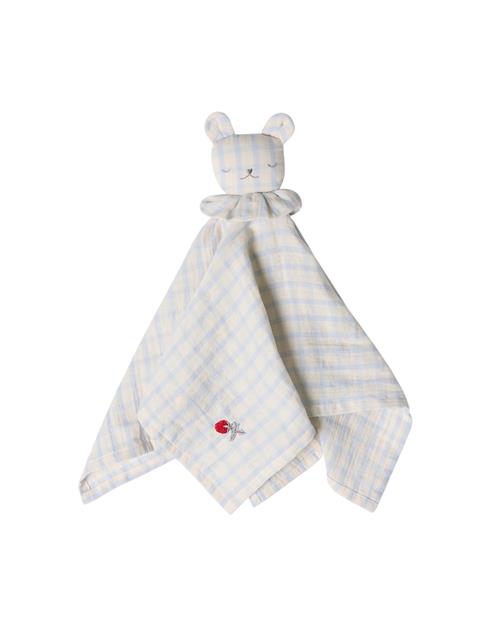 garbo&friends Bear Muslin Nusseklud Gingham Sky Blue  Gingham Sky Blue One Size  Blå  One Size  unisex