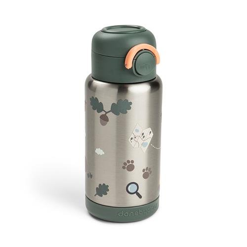 Done by Deer Insulated Straw Bottle Tiny Trails Green 340 Ml Green One Size  Grøn  One Size  unisex