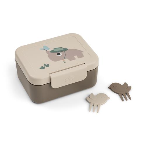 Done by Deer Tiny Lunch Box W/Snack Picks Tiny Trails Sand Sand One Size  Beige  One Size  unisex