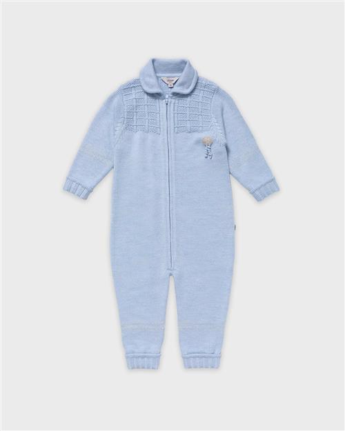 Lillelam Babysuit Classic Sky Blue Sky Blue 74 cm Uld Blå  74 cm  Drenge
