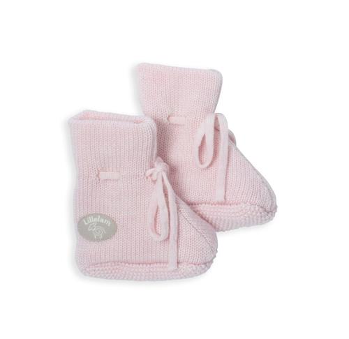 Lillelam Baby Booties Classic Sky Pink Sky Pink 74/80 cm Uld Lyserød  74/80 cm  Piger
