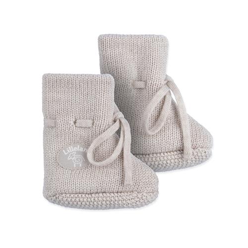 Lillelam Baby Booties Classic Light Beige Light Beige 74/80 cm Uld Beige  74/80 cm  unisex