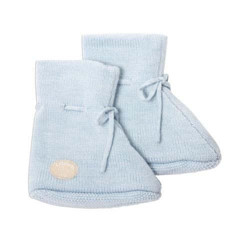 Lillelam Baby Booties Classic Sky Blue Sky Blue 74/80 cm Uld Blå  74/80 cm  Drenge