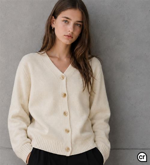Hound Cardigan - Strik - HdElla - Creme