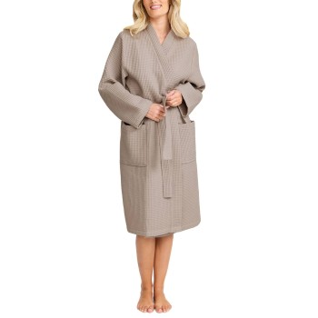 Damella Cotton Jersey Waffle Robe Beige bomuld XX-Large Dame