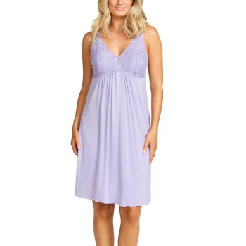 Damella Louise Nightdress Without Sleeves Lilla viskose Large Dame