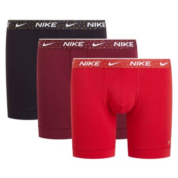 Nike 3P Essentials Cotton Stretch Boxer Brief Rød bomuld Large Herre