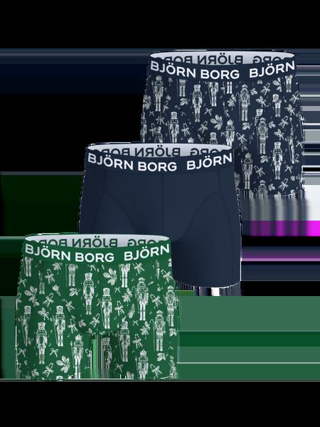 Björn Borg Cotton Stretch Boxers 3-pack Grøn, M