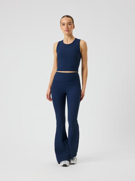 Björn Borg Studio Ribbed Flare Tights Regular Blå, XS