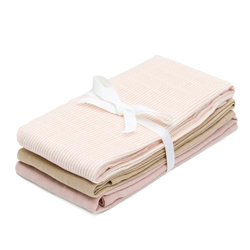 Cam Cam Muslin-klude, 3-pak Classic Stripes Rose  Classic Stripes Rose One Size  Lyserød  One Size  Piger