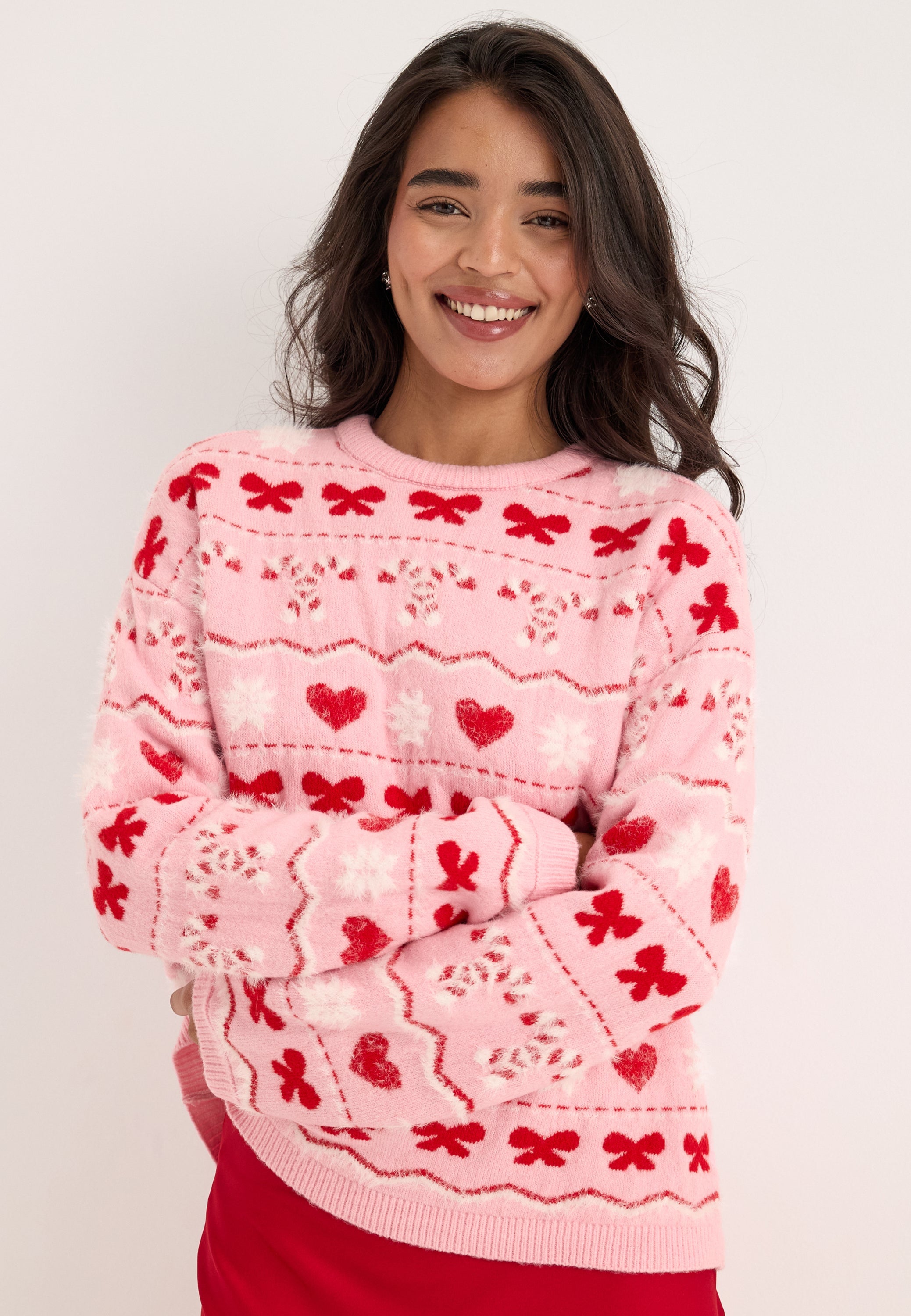 ONLY Onlxmas Snowie Ls O-neck Knt