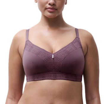 Chantelle BH EasyFeel Wirefree Support Bra Blomme nylon E 80 Dame