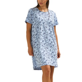 Trofé Trofe Bows Big T Nightdress Blå Mønster bomuld Medium Dame
