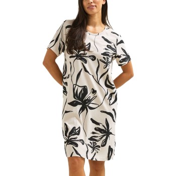 Trofé Trofe Graphic Printed Big Tee Sort/Hvid Medium Dame