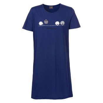 Trofé Trofe Yoga Big T Nightdress Mørkblå bomuld XX-Large Dame