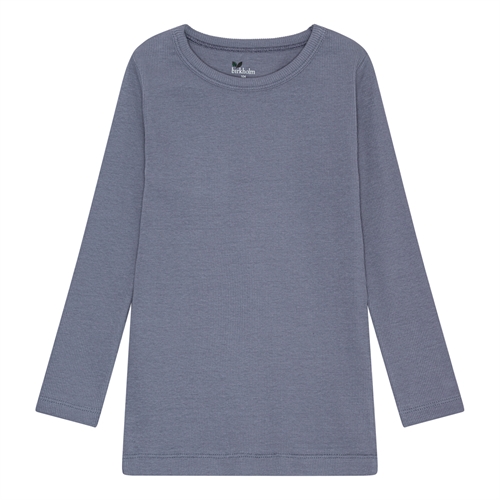 BIRKHOLM Rib Bluse Støvet Blå