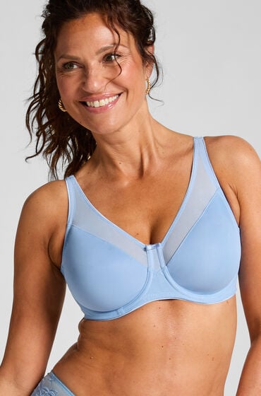 Hunkemöller Ikke-formstøbt minimizer bøjle-bh Nina Blå