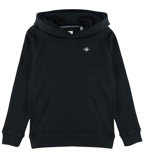 GANT Hættetrøje - Shield - Black
