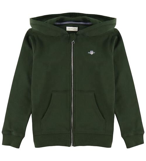 GANT Cardigan - Shield - Dark Moss Green