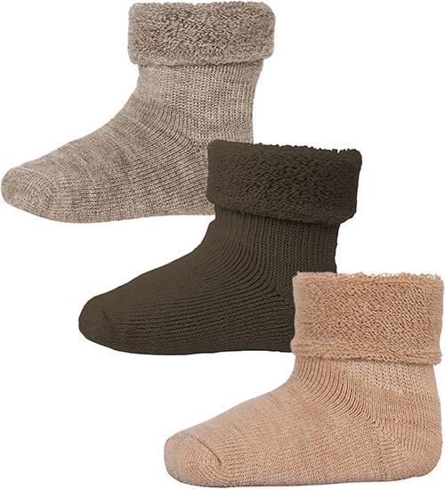 MP Strømper - 3-pak - Uld - Brown Melange