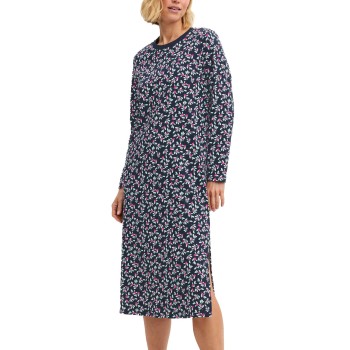 Calida Family And Friends Long Nightdress Mørkblå bomuld Small Dame