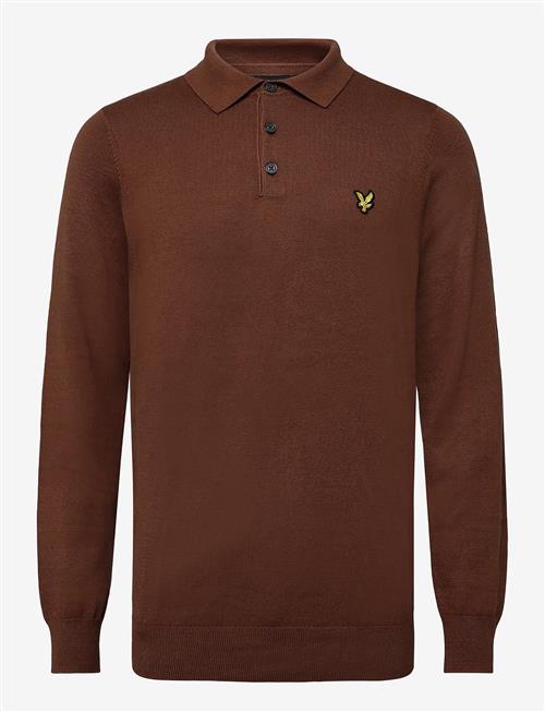Lyle & Scott | Cotton Merino Long Sleeve Knitted Polo | XS