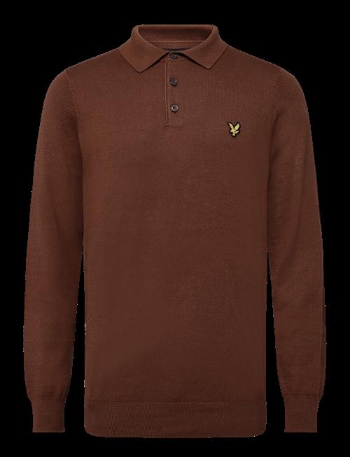 Lyle & Scott | Cotton Merino Long Sleeve Knitted Polo | L