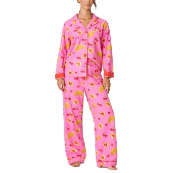 Se PJ Salvage Flannel Pyjama Rosa/Rød bomuld Small Dame hos Timarco