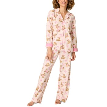 PJ Salvage Flannel Pyjama Rosa/Brun bomuld X-Small Dame